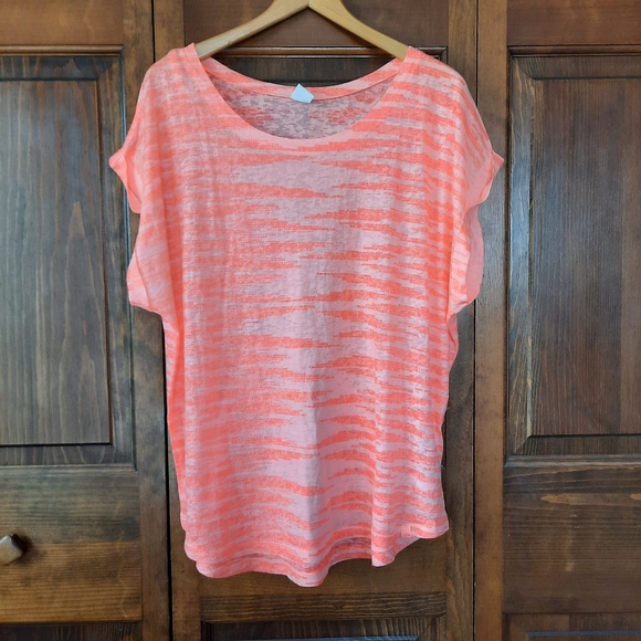 The North Face Tops - The North Face orange burn out workout t-shirt